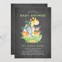 Capas Safari Animais Bebês Convites Para Chuveiro