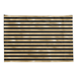 Capas Travesseiros com distribuição Dourada e pret