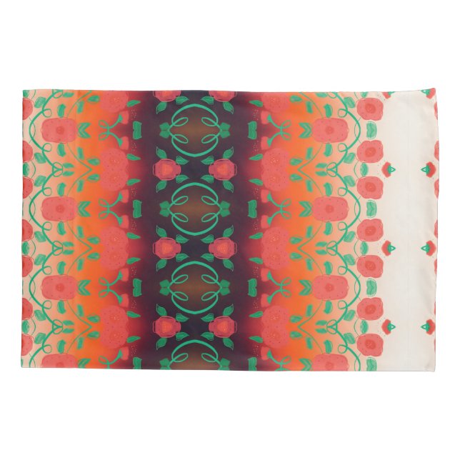 Capas travesseiros Com Impressão Vermelho E Preto  (Verso)