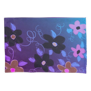 Capas Travesseiros Flores Com Roxo