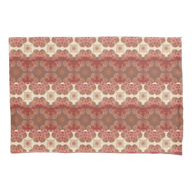 capas travesseiros vermelhas, castanhas, creme (Frente-Esquerda)