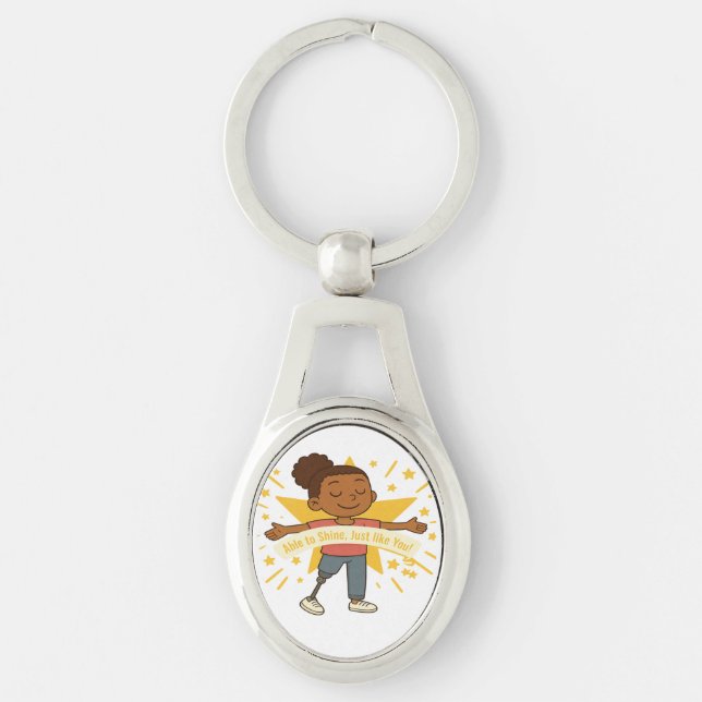 Capaz de brilhar, assim como você Chaveiro de meta (Frente)