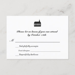 Capela clássica bilíngüe que Wedding RSVP