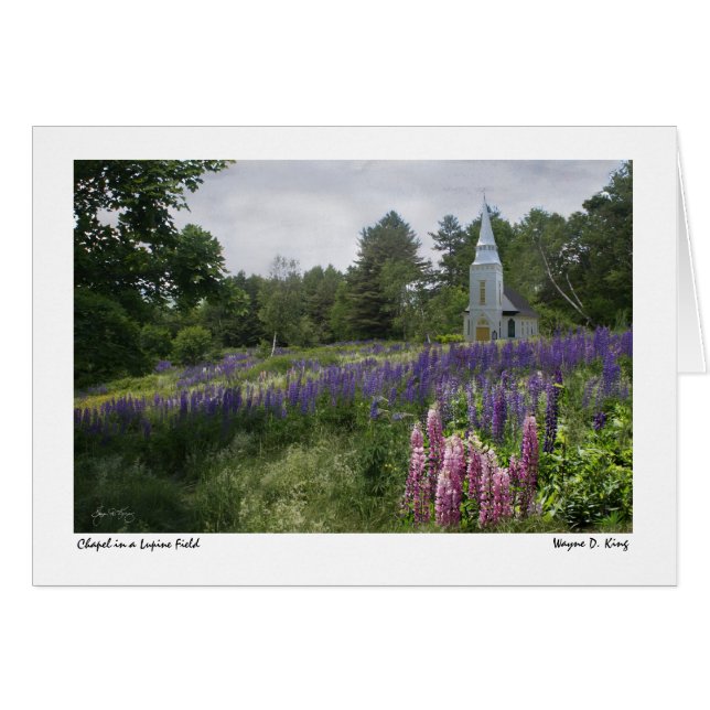 Capela em um Cartão de Campo Lupino (Frente Horizontal)