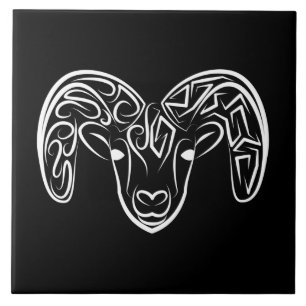 Capim/ovelha, tribal, preto e branco