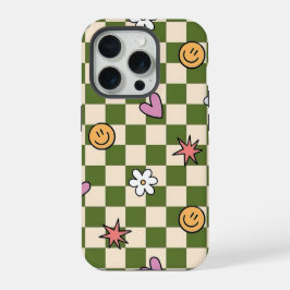 Capinha de Celular Estética Xadrez Verde