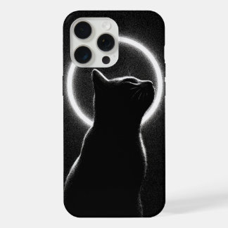 Capinha de Celular Gato Preto Celestial Halo Lunar