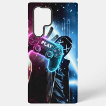 Capinha de Celular Silhueta com Capuz de Jogador C