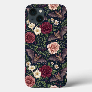 Capinha de iPhone 13 Bats Roses Gothic