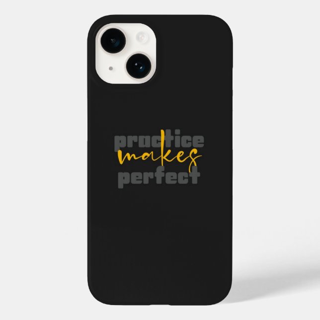 Capinha de iPhone 14 Preta Fosca Inspiradora  (Verso)