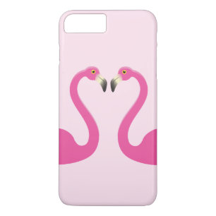 Capinha de iPhone 7 Plus Flamingos se Beijando Ros