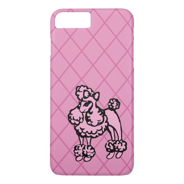 Capinha de iPhone 7 Plus Poodle Francês (Verso)