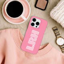 Capinha de iPhone com Monograma Vertical Minimalis