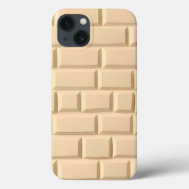 Capinha de iPhone com Padrão de Tijolo Bege Estilo