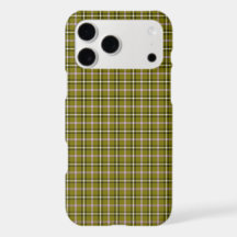 Capinha de iPhone com Xadrez Verde Oliva Retro