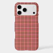 Capinha de iPhone Cor Retro Xadrez Vermelho Terrac