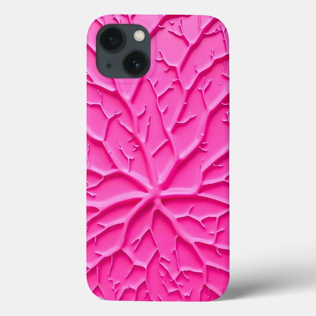 Capinha de iPhone Dusty Pink Orgânico com Ramifica (Verso)