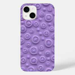 Capinha de iPhone Espiral Roxo Pastel para Mulhere