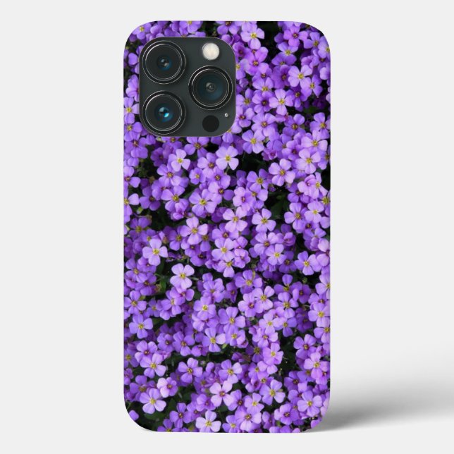 Capinha de iPhone Flores Violeta Violeta Primavera (Verso)