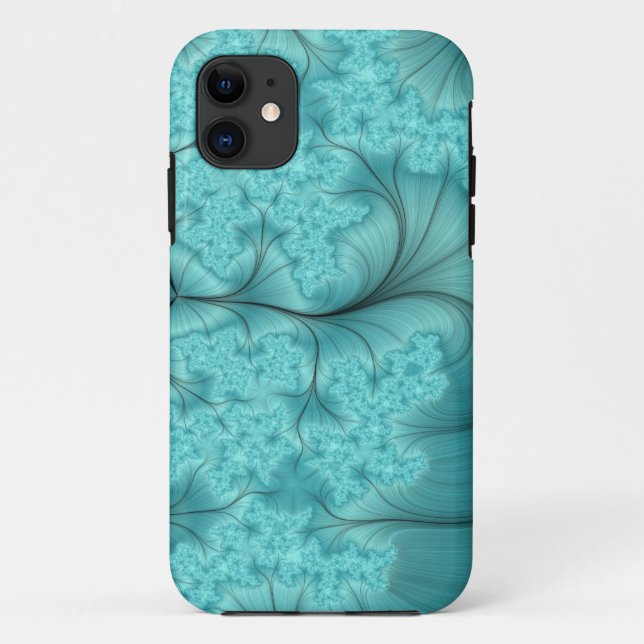 capinha de iphone fractal de algodão doce (Verso)