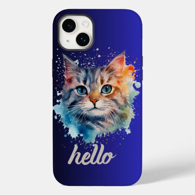 Capinha de iPhone Hello Cat  (Verso)