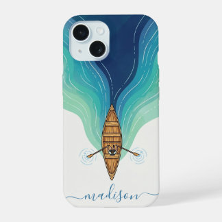 Capinha de iPhone Minimalista Barco a Remo Ondas d