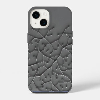 Capinha de iPhone Orgânica Cinza Escuro Textura Mo