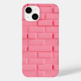 Capinha de iPhone Parede de Tijolo Rosa Estilo Fem