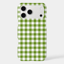 Capinha de iPhone Retro Xadrez Verde Abacate