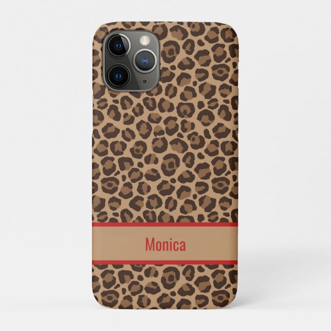 Capinha de iPhone Vermelha de Luxo com Estampa de  (Verso)