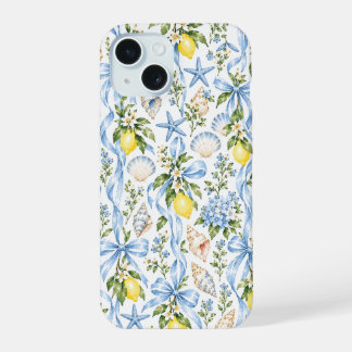 Capinha de Telefone Azul Coquette Costeira Limão C