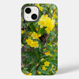 Capinha de telefone Borboleta e Flores Amarelas