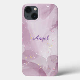 Capinha de Telefone Botânica Floral Aquarela Nome 