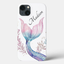 Capinha de Telefone Cauda de Sereia Brilhante Pers