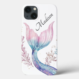 Capinha de Telefone Cauda de Sereia Brilhante Pers