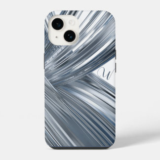 Capinha de Telefone Cinza Prata Metálico
