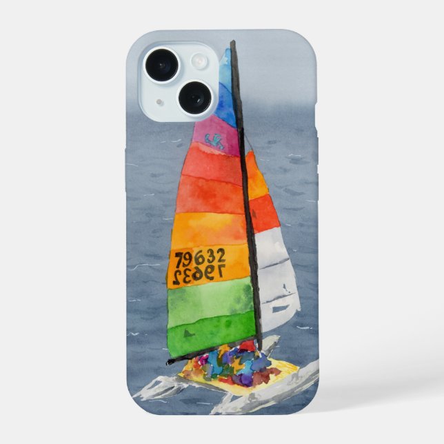 Capinha de telefone com arte fotográfica de veleir (Verso)