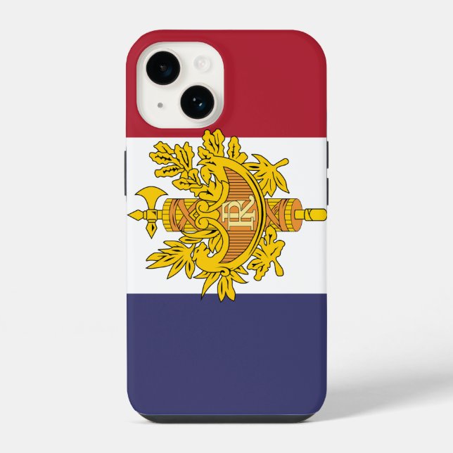 capinha de telefone com bandeira da França (Verso)