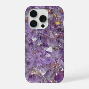 capinha de telefone com cristais de ametista