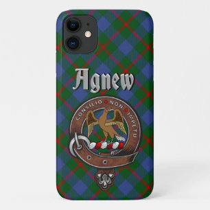 Capinha de telefone com emblema e xadrez do clã Ag