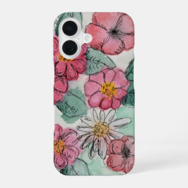 Capinha de telefone com flores