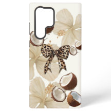 Capinha de Telefone com Hibisco Tropical Neutro e