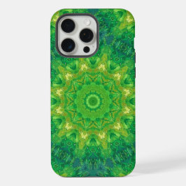 Capinha de telefone com padrão circular verde