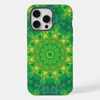 Capinha de telefone com padrão circular verde