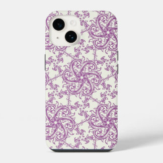 capinha de telefone com padrão de flor medieval