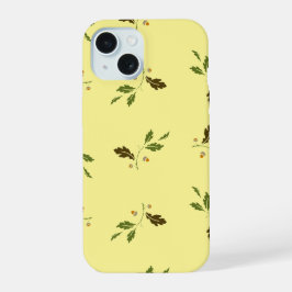 Capinha de Telefone com Padrão de Folhas de Carval