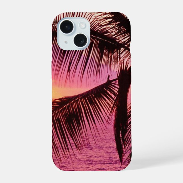 Capinha de telefone com palmeira (Verso)