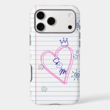 Capinha de Telefone com Rabiscos de Caderno Person