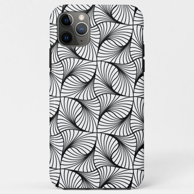 capinha de telefone com redemoinho geométrico (Verso)
