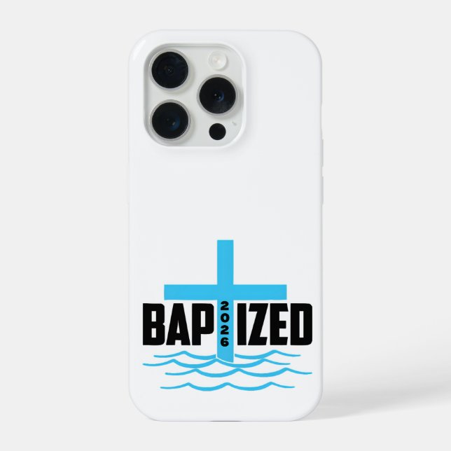 Capinha de telefone cristã Batizado 2026 (Verso)